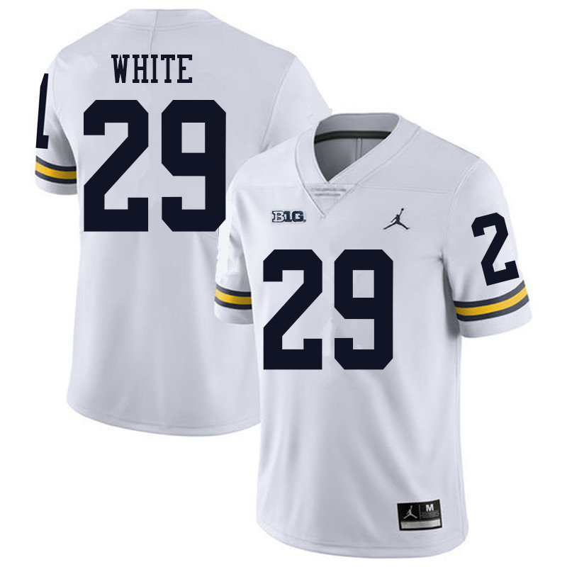 Jordan Brand Men #29 Brendan White Michigan Wolverines College Football Jerseys Sale-White